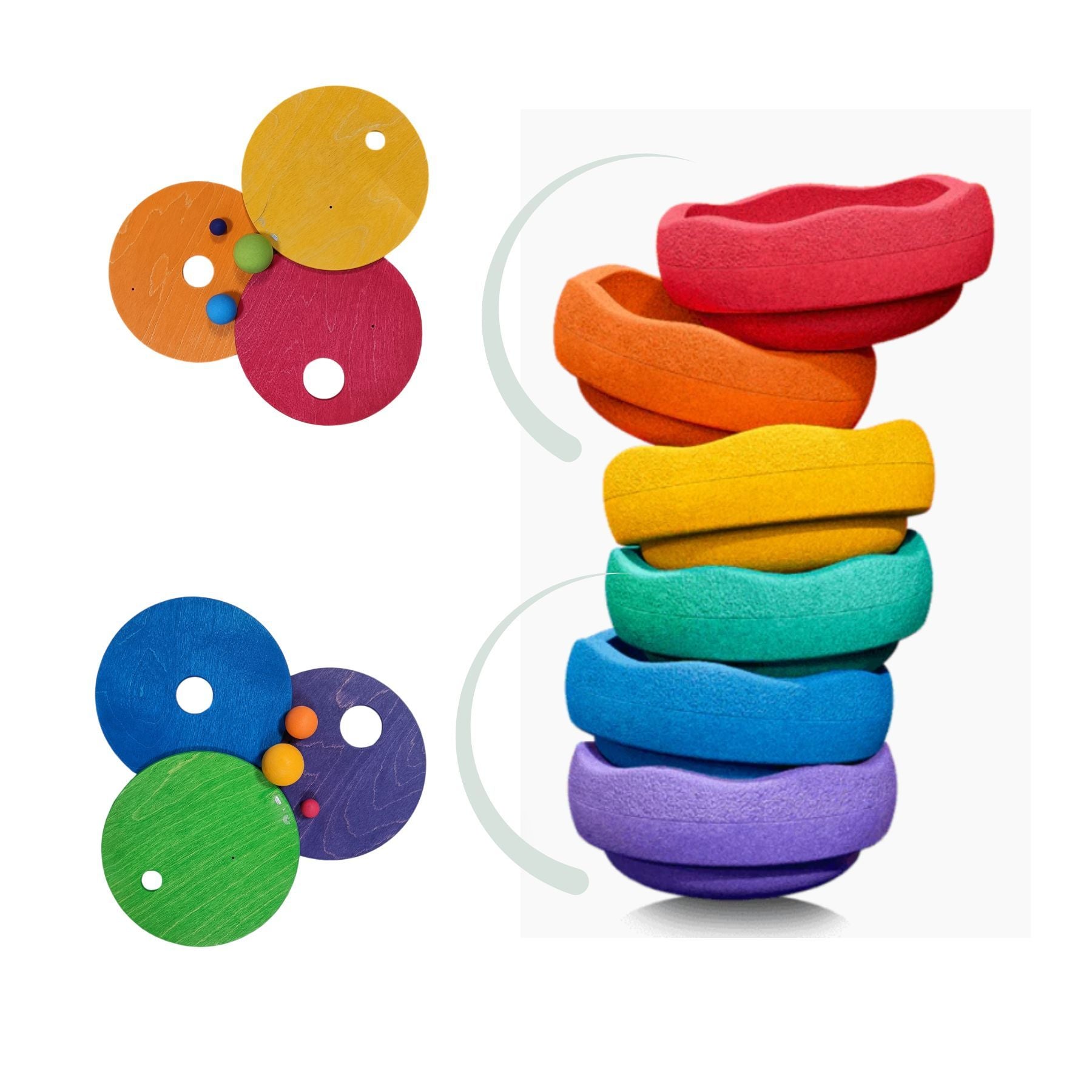 GRIMM’S x Stapelstein – Rolling Discs – Cool Classic | 3 Stuks
