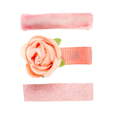 Haarclips Julienne strik zalmroze