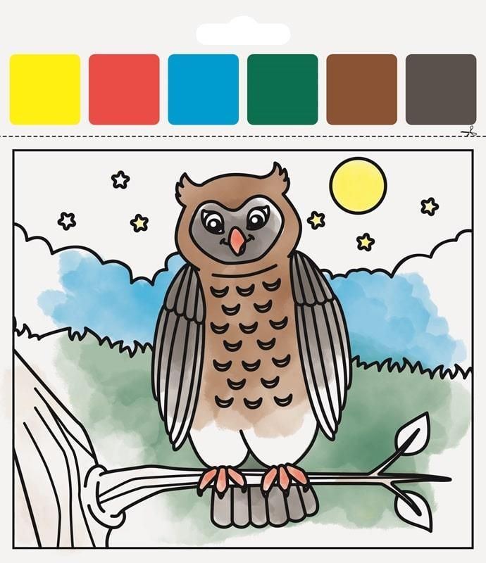 Schilderen met waterpen - Bosdieren