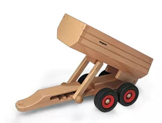 Houten aanhanger kiepbaar