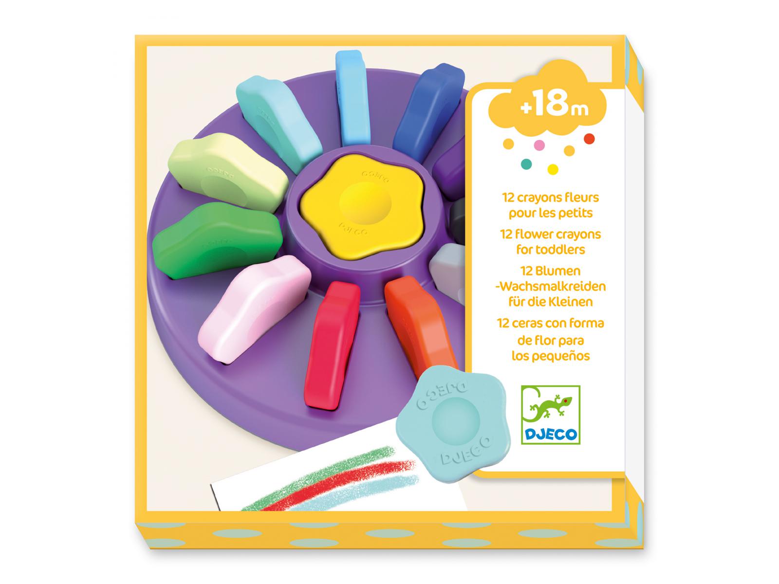 12 Bloemenkrijtjes voor peuters