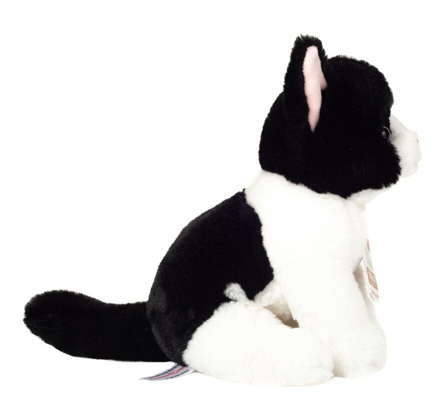 Knuffel Kat Zwart/Wit