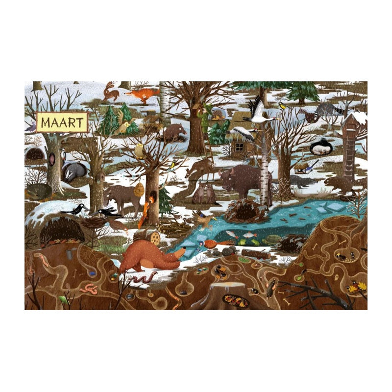 Twaalf maanden in het bos