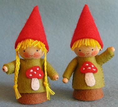 Twee kleine kaboutertjes in de Herfst - Zelfmaakpakketje