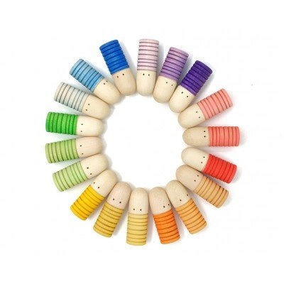 Grapat - Houten brots poppetjes (18 stuks)