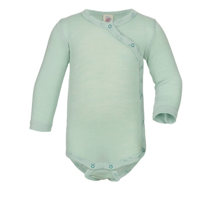 Wikkelromper pastel mint