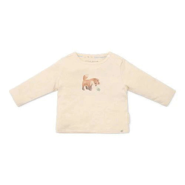 Shirt lange mouw - Zand - Forest Friends - Vosje