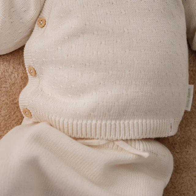 Gebreid Vestje Overslag - Off White