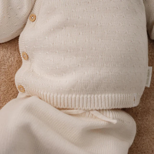 Gebreid Vestje Overslag - Off White