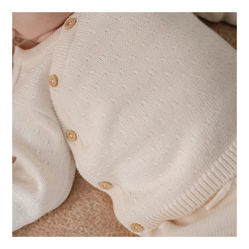 Gebreid Vestje Overslag - Off White