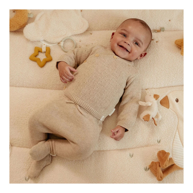 Gebreid Vestje Overslag - Beige