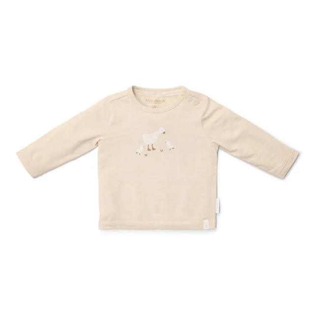 T-Shirt Lange Mouw Sand - Little Goose