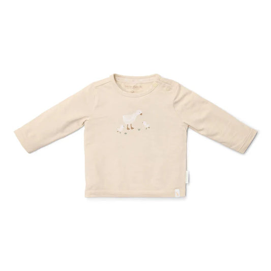T-Shirt Lange Mouw Sand - Little Goose