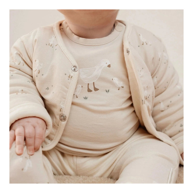 T-Shirt Lange Mouw Sand - Little Goose