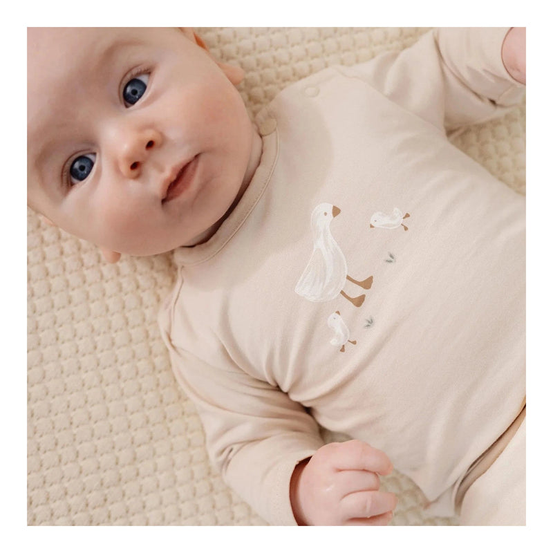 T-Shirt Lange Mouw Sand - Little Goose