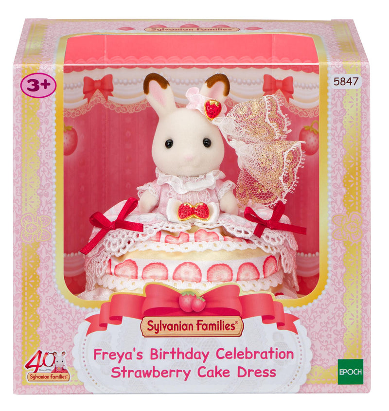 Freya's verjaardag set - Aardbeien Cake Jurk