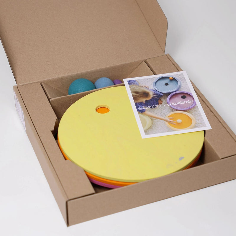 GRIMM’S x Stapelstein – Rolling Discs – Warm Pastel | 3 Stuks
