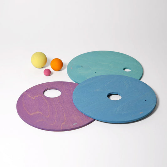 GRIMM’S x Stapelstein – Rolling Discs – Cool Pastel | 3 Stuks