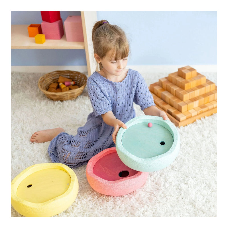 GRIMM’S x Stapelstein – Rolling Discs – Cool Pastel | 3 Stuks