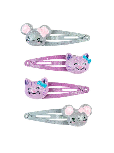 Haarclips cat & mouse