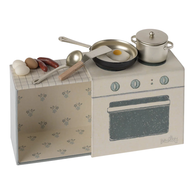 Kookset incl. kartonnen fornuis