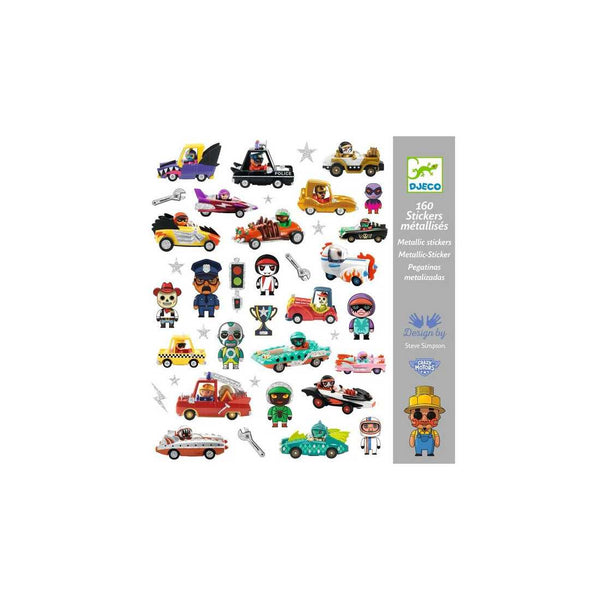 Stickers Glinsterende Crazy Motors