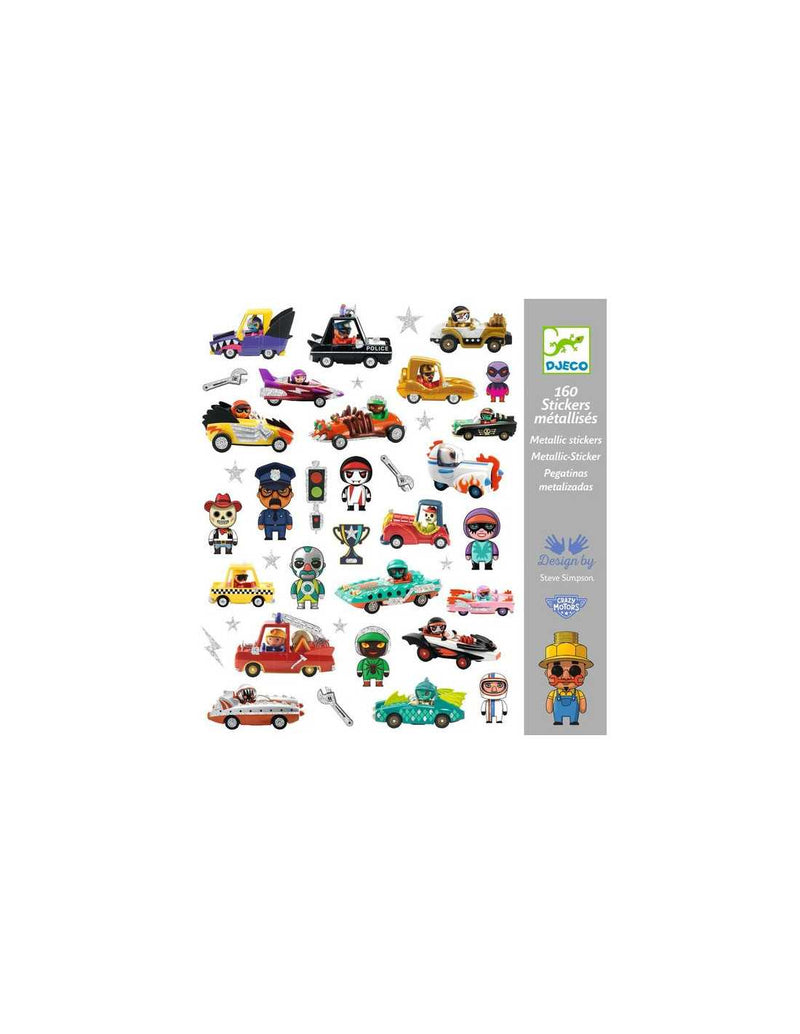 Stickers Glinsterende Crazy Motors