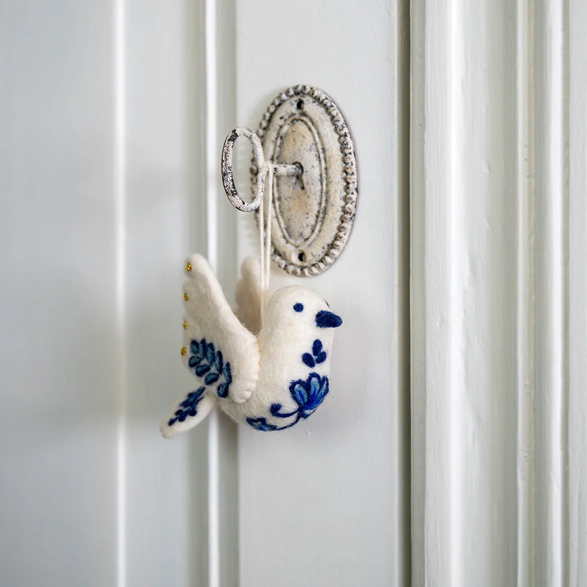 Vilten Hanger Vredesduif Delfts Blauw