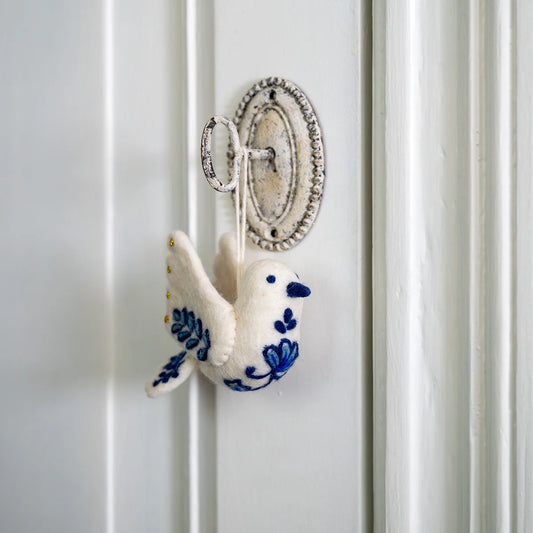 Vilten Hanger Vredesduif Delfts Blauw