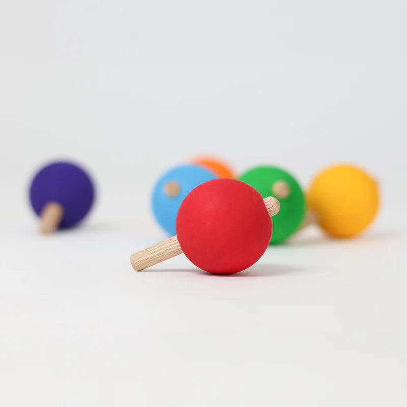 Houten Regenboog Spinning Tops