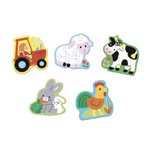 5 puzzels boerderij 2+