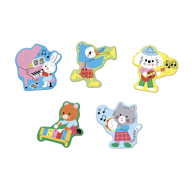 5 puzzels Muziek 2+
