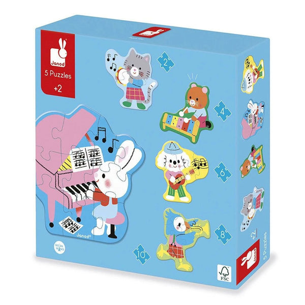 5 puzzels Muziek 2+