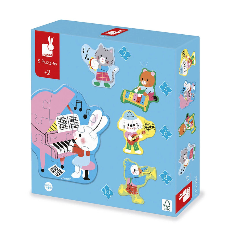 5 puzzels Muziek 2+