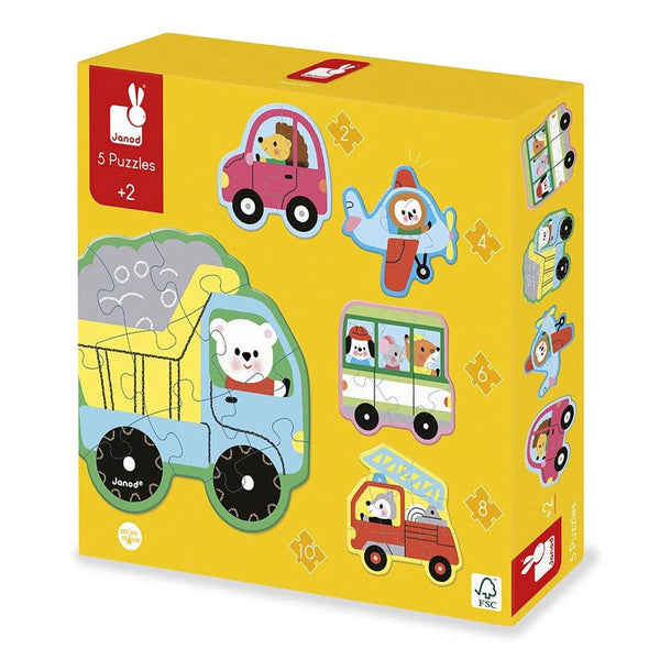 5 puzzels Vervoer 2+