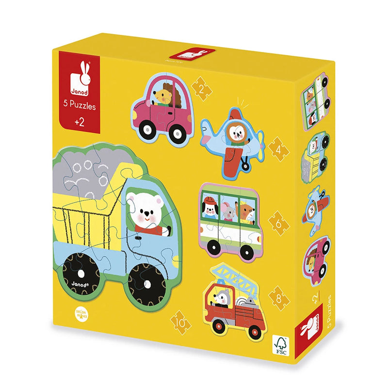 5 puzzels Vervoer 2+