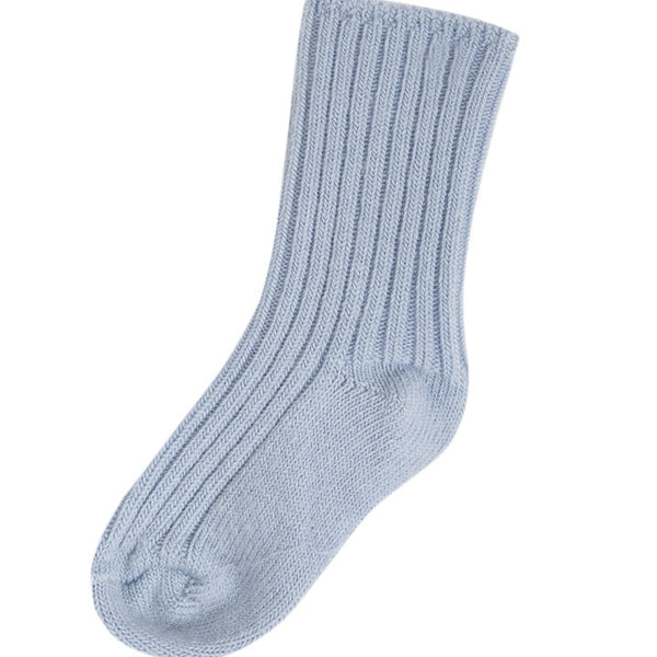 Wollen Dikke Rib Sokken - Forever Blue