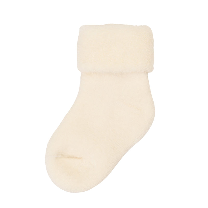 Wollen sokken met omslag - Off White