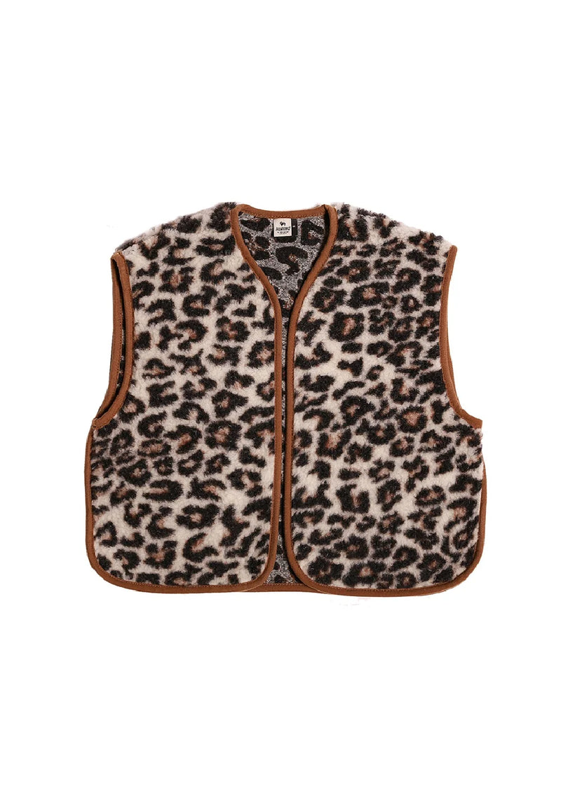 Vest Camino leopard white Junior
