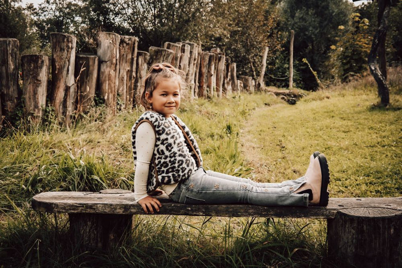 Vest Camino leopard white Junior