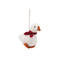 Vilten Hanger Gans met sjaal Rood