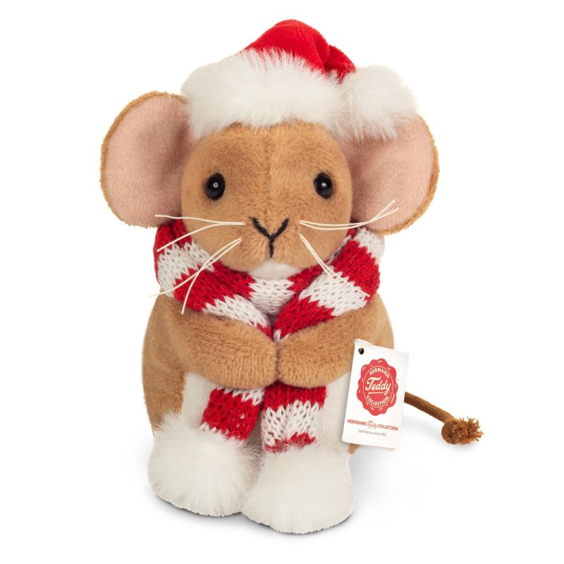 Knuffel Kerst Muisje met shawl