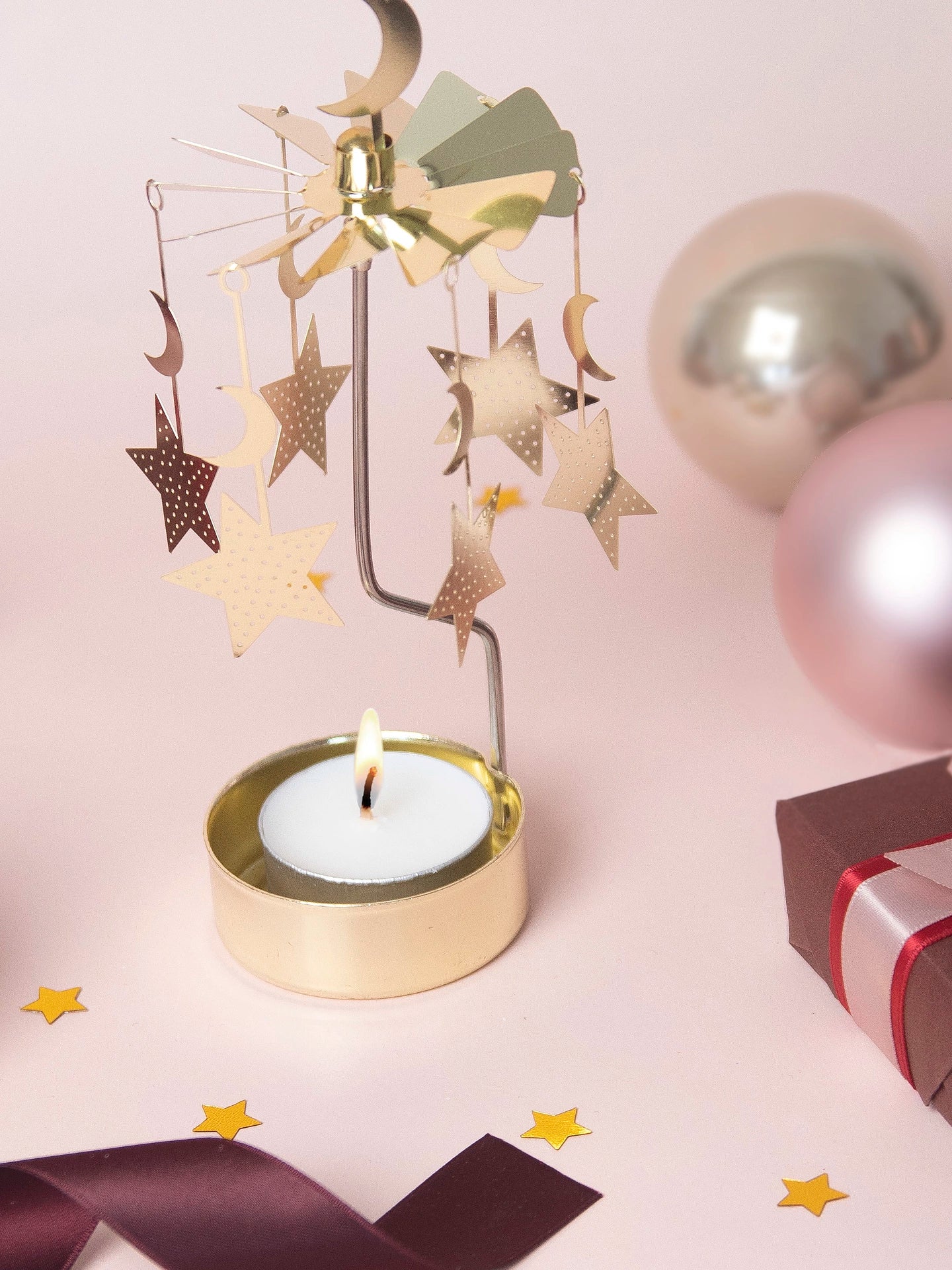 Theelichthouder Carrousel - Moon & Stars