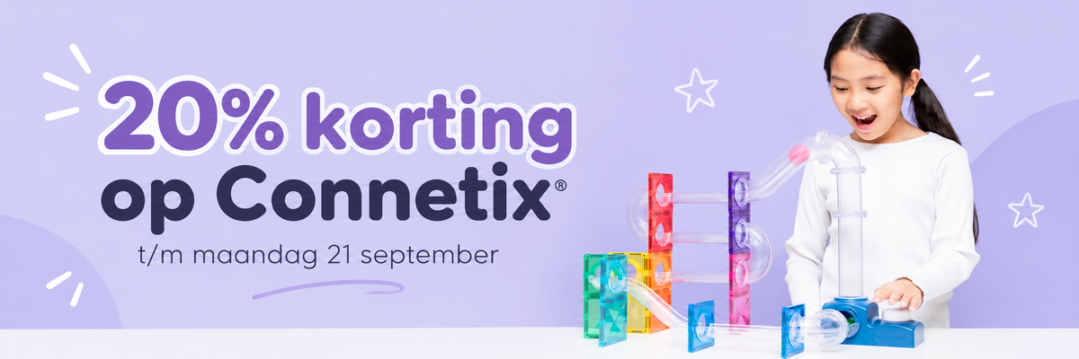 Tot en met maandag 21 september 20% korting op Connetix