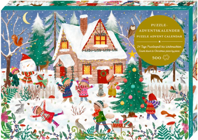 Puzzel Adventskalender - Happy Wintertime - 500 stukjes