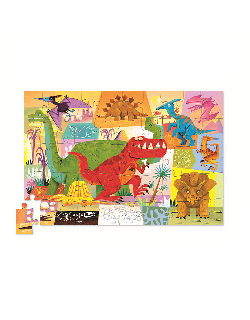 Puzzel in blik - Dino World