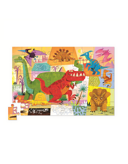 Puzzel in blik - Dino World