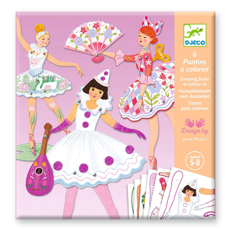 Marionetten om in te kleuren Tutu