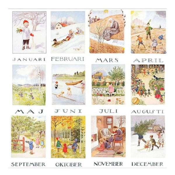 Elsa Beskow - Kaartenset Maanden van het Jaar