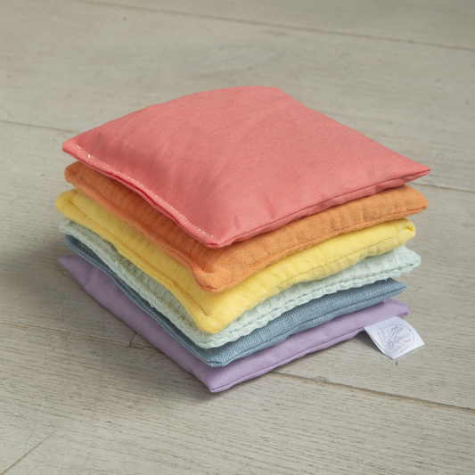 Sensorische Pittenzakjes Pastel - 6 stuks